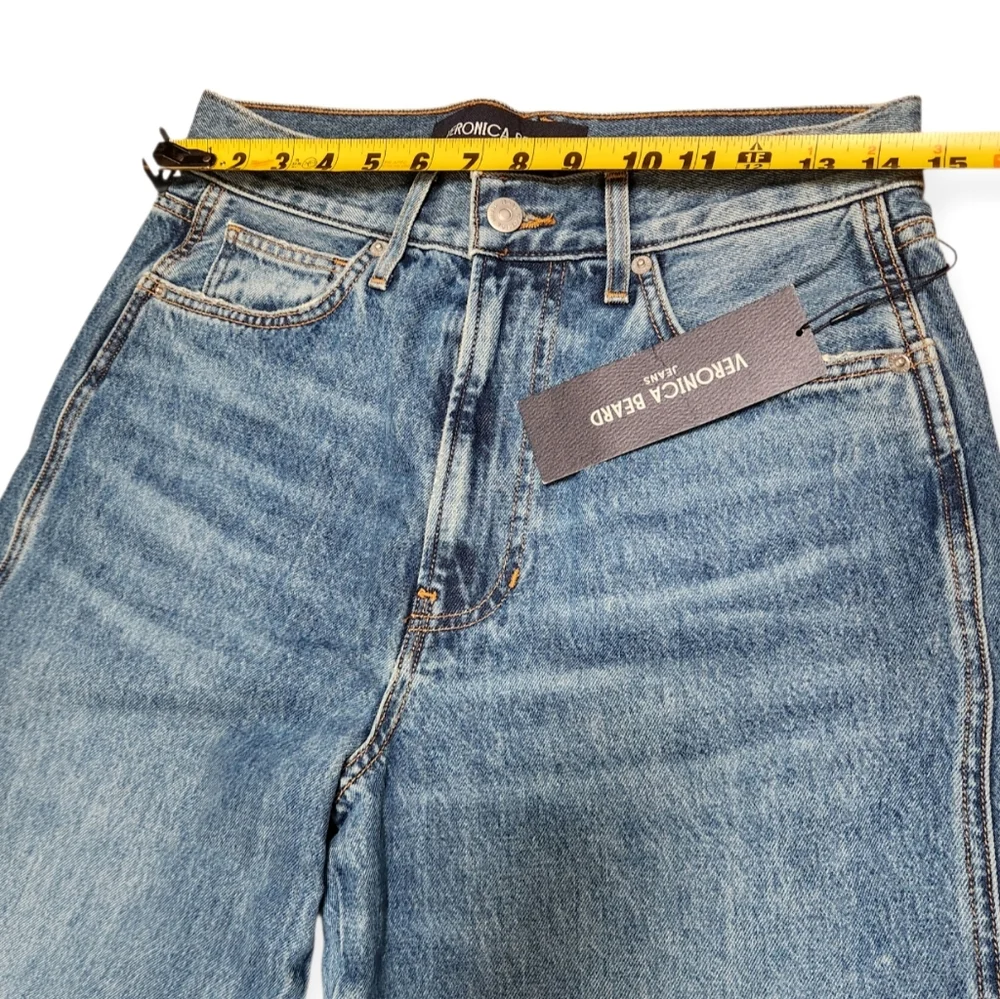 VERONICA BEARD New TAYLOR High Rise Wide Legs Blue Jeans In Rebel Stone Size 29 - Picture 14 of 15